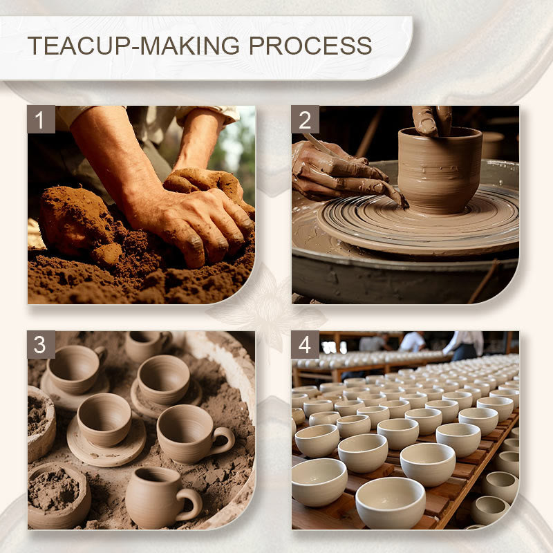 Buddha Stones Brown Flowers In Full Bloom Teacup Kung Fu Tea Cup 100ml With Gift Box - image 5