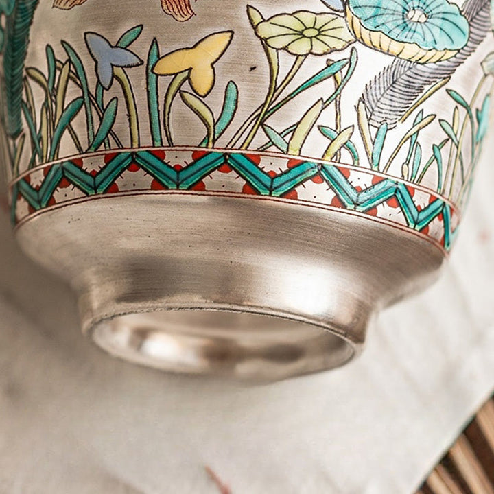 Buddha Stones Fish Lotus Seaweed Teacup Kung Fu Tea Cup 45ml With Gift Box - image 3