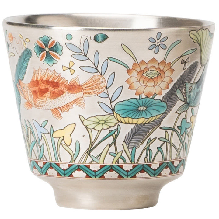 Buddha Stones Fish Lotus Seaweed Teacup Kung Fu Tea Cup 45ml With Gift Box - image 18