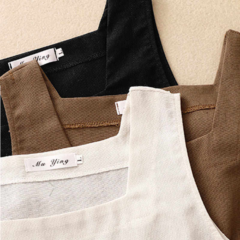 Buddha Stones Summer Square Collar Women's Cotton Linen Sleeveless Vest - image 14