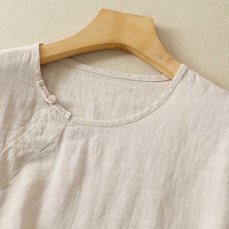 Buddha Stones Spring Patchwork Simple Sleeveless Design Cotton Women's Vest - image 13