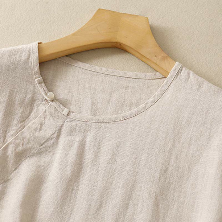 Buddha Stones Spring Patchwork Simple Sleeveless Design Cotton Women's Vest - image 13