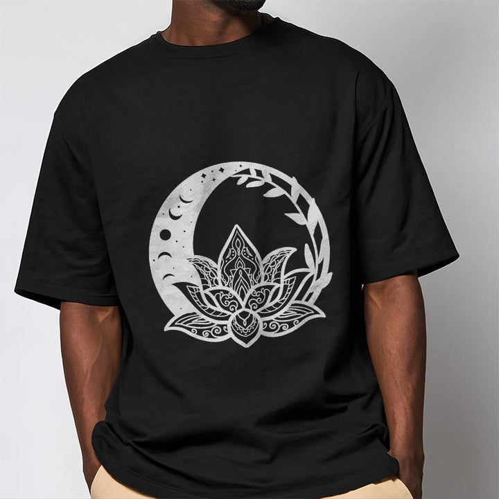 Buddha Stones Lotus Flower Sun Moon Intertwining Vines Tee T-shirt - image 5