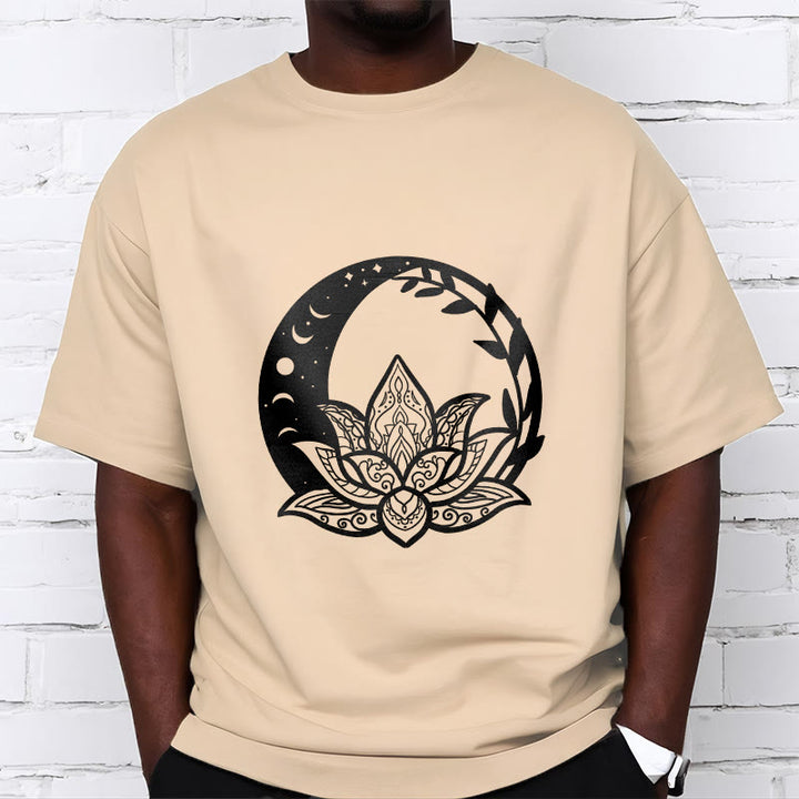 Buddha Stones Lotus Flower Sun Moon Intertwining Vines Tee T-shirt - image 9