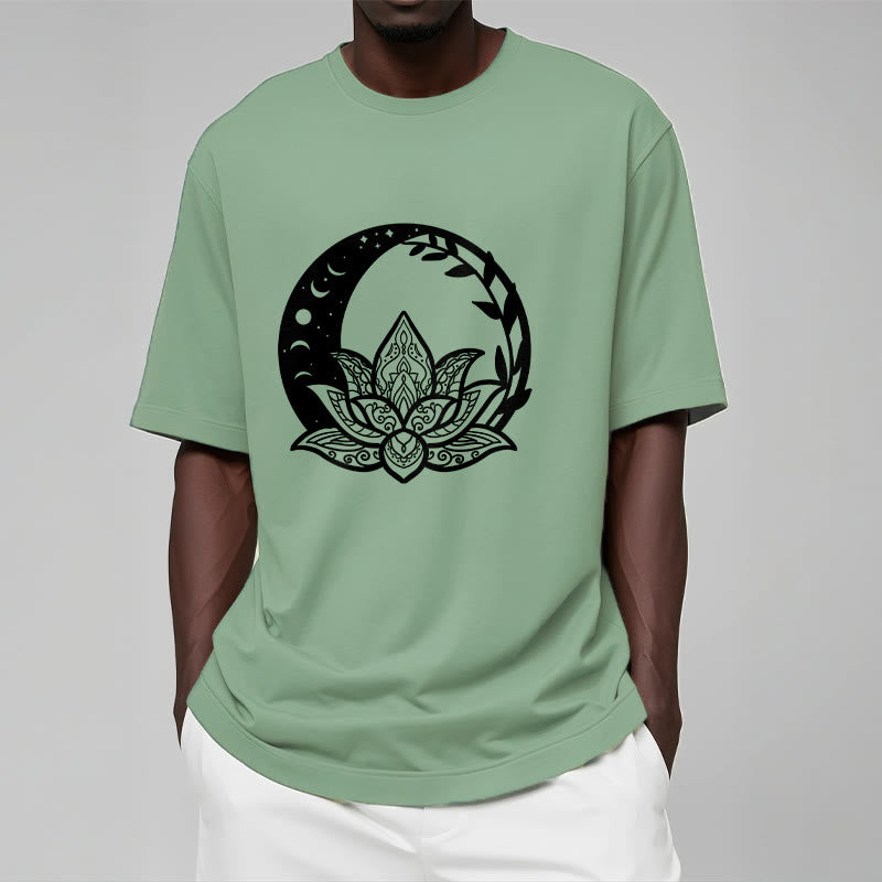 Buddha Stones Lotus Flower Sun Moon Intertwining Vines Tee T-shirt - image 15
