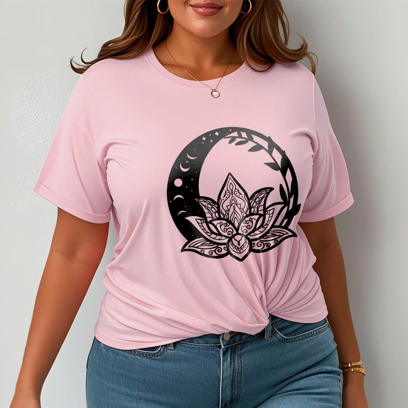 Buddha Stones Lotus Flower Sun Moon Intertwining Vines Tee T-shirt - image 13