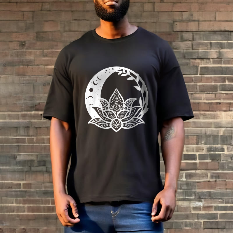 Buddha Stones Lotus Flower Sun Moon Intertwining Vines Tee T-shirt - image 6