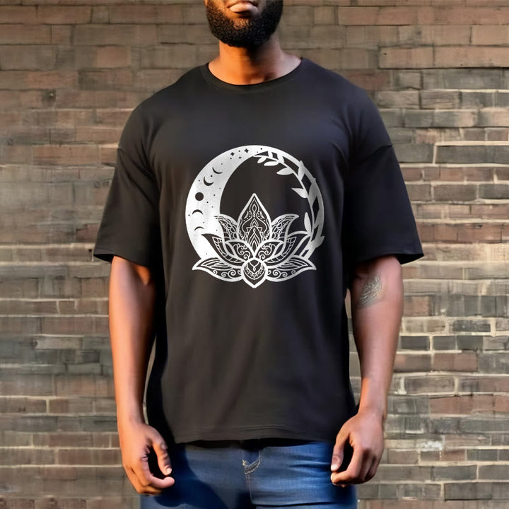 Buddha Stones Lotus Flower Sun Moon Intertwining Vines Tee T-shirt - image 6