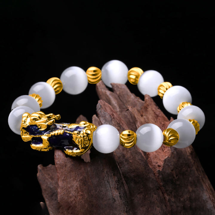 Buddha Stones Cat Eye Color Change PiXiu Support Bracelet - image 7