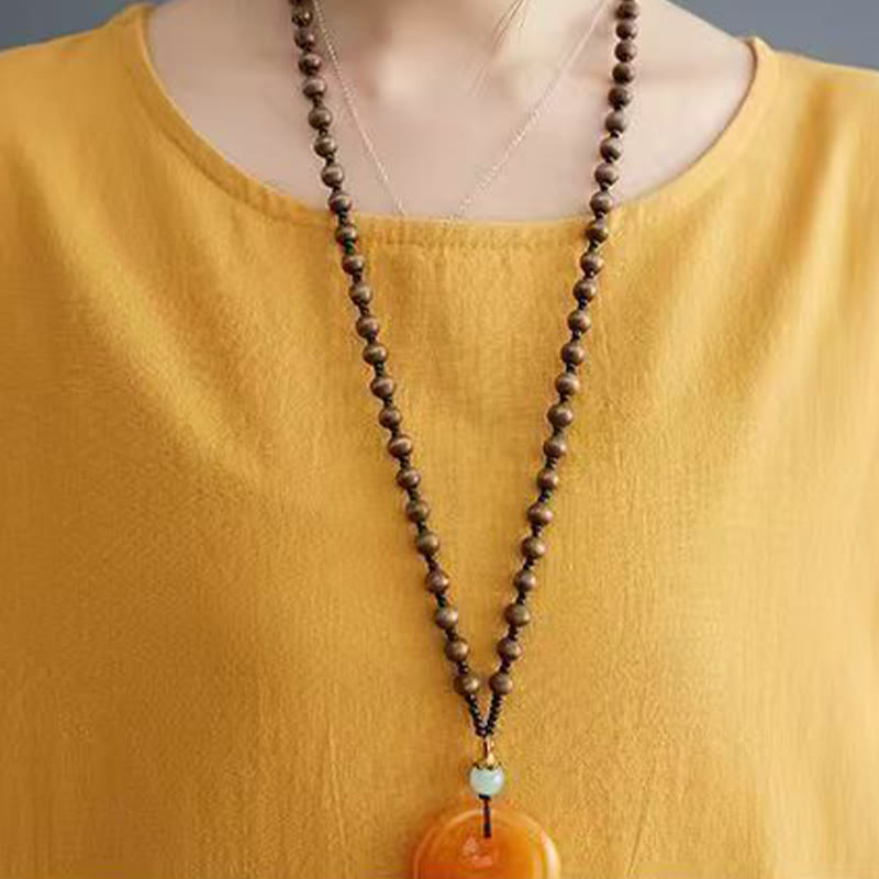 Buddha Stones Summer Printing Phoenix Pattern Short Sleeve Cotton Linen Midi Dress - image 11