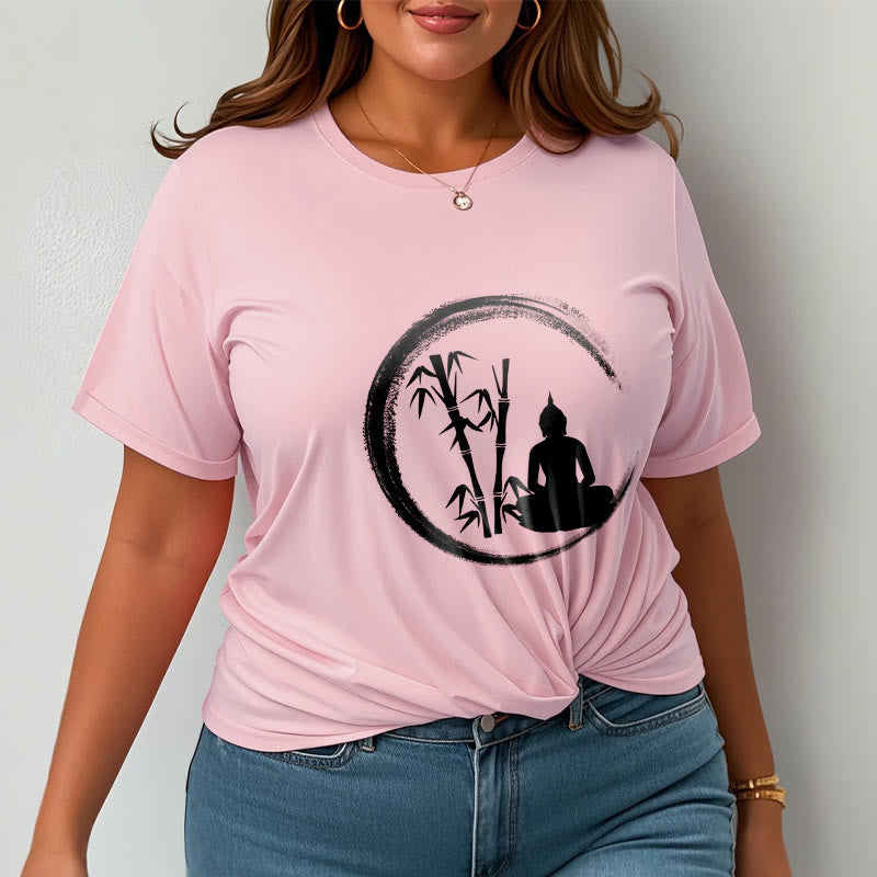 Buddha Stones Zen Buddha Statue Sitting Bamboo Meditation Tee T-shirt - image 13