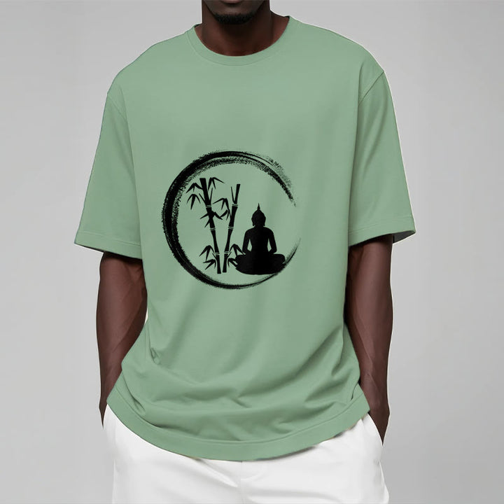 Buddha Stones Zen Buddha Statue Sitting Bamboo Meditation Tee T-shirt - image 15
