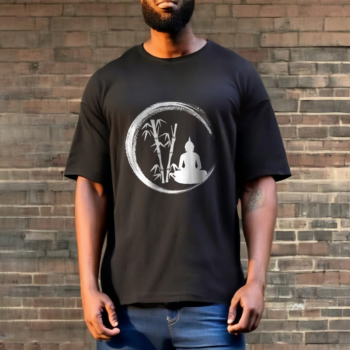 Buddha Stones Zen Buddha Statue Sitting Bamboo Meditation Tee T-shirt - image 2