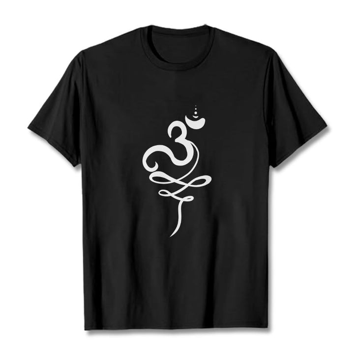 Buddha Stones OM Sanskrit Tee T-shirt - Black - 2XL - image 0