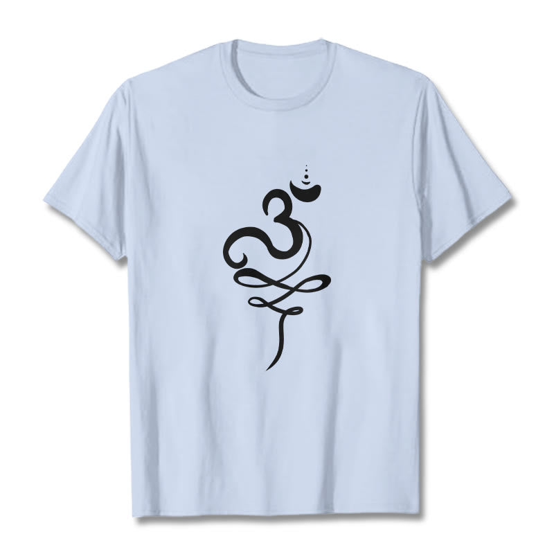 Buddha Stones OM Sanskrit Tee T-shirt - LightCyan - 2XL - image 18