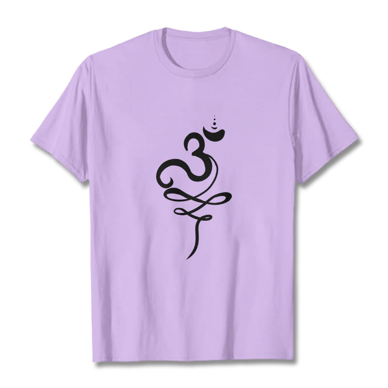 Buddha Stones OM Sanskrit Tee T-shirt - Plum - 2XL - image 16