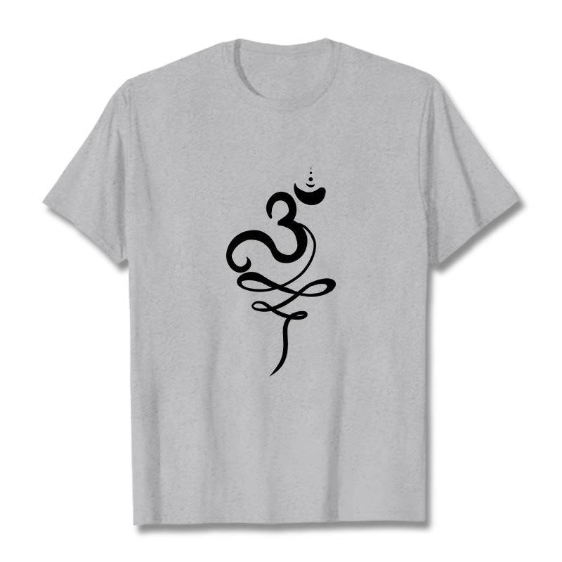 Buddha Stones OM Sanskrit Tee T-shirt - LightGrey - 2XL - image 19