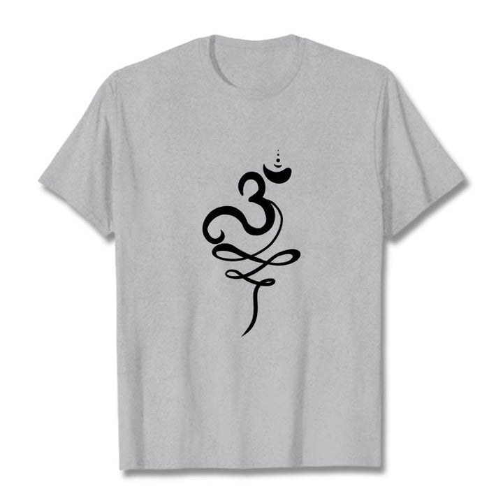 Buddha Stones OM Sanskrit Tee T-shirt - LightGrey - 2XL - image 19