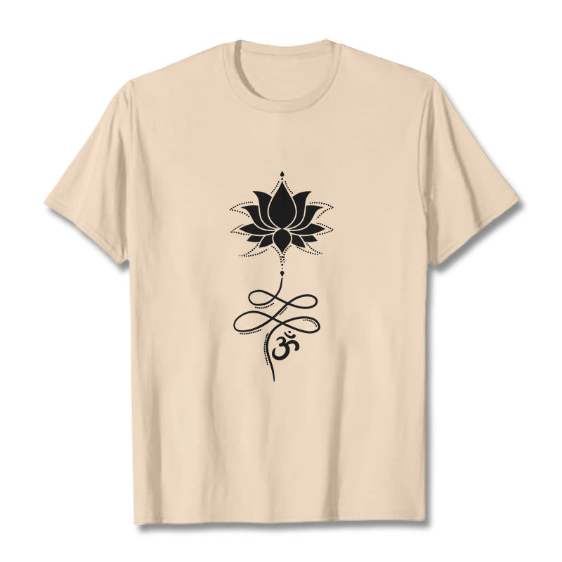 Buddha Stones Lotus OM Sanskrit Tee T-shirt - Bisque - 2XL - image 8