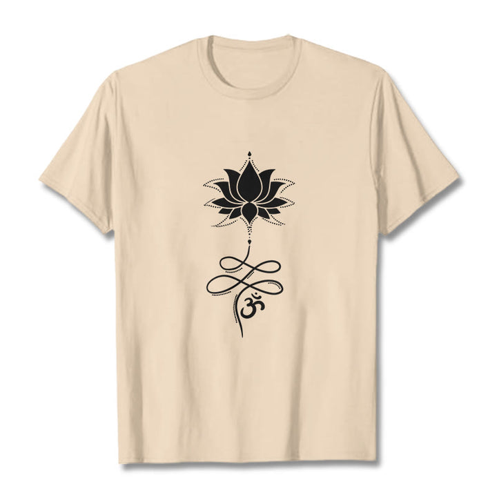 Buddha Stones Lotus OM Sanskrit Tee T-shirt - Bisque - 2XL - image 8