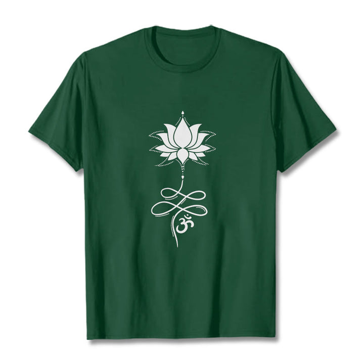 Buddha Stones Lotus OM Sanskrit Tee T-shirt - ForestGreen - 2XL - image 10