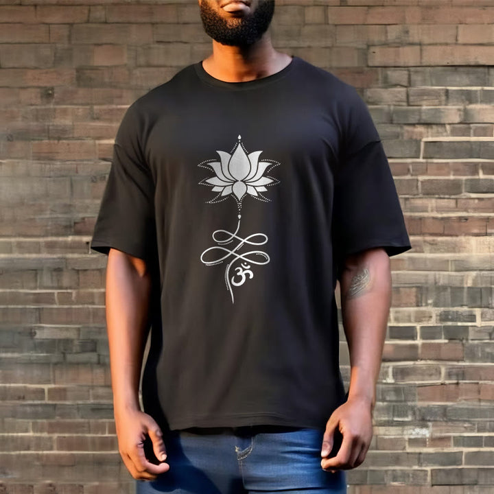 Buddha Stones Lotus OM Sanskrit Tee T-shirt - image 3