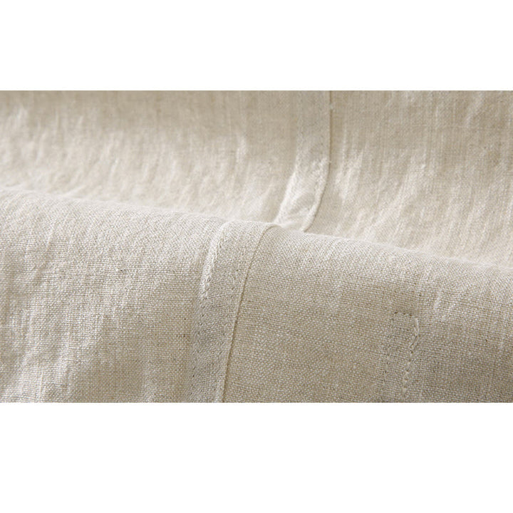 Buddha Stones Vintage Plain Tang Suit Chinese Frog-Button Cotton Linen Men's Shirt With Pockets - image 7