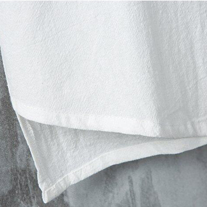 Buddha Stones Daily Casual Plain Chinese Frog-Button Men's Short Sleeve Cotton Linen Shirt - image 4