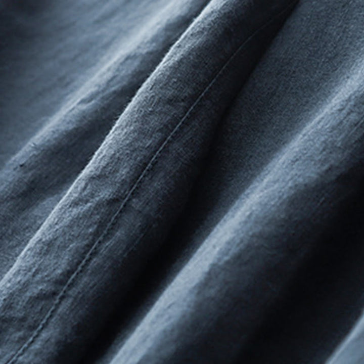 Buddha Stones Summer Plain Casual 7-8 Length Lace-up Women's Cotton Linen Harem Pants With Pockets - image 17