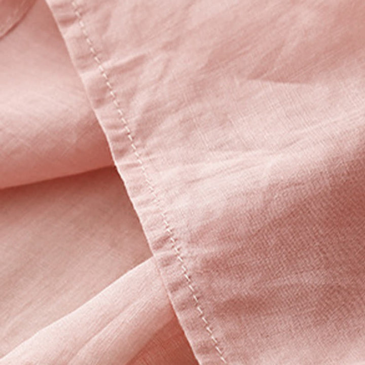 Buddha Stones Summer Casual Embroidered Flowers Women's V-neck Design Half Sleeve Acrylic T-shirt - image 11