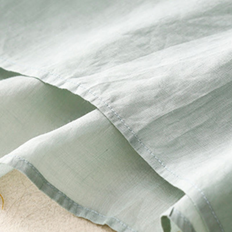 Buddha Stones Summer Casual Embroidered Flowers Women's V-neck Design Half Sleeve Acrylic T-shirt - image 14