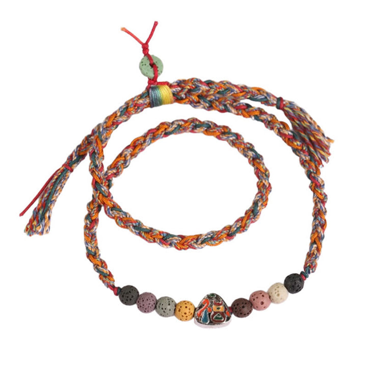 Buddha Stones Dragon Boat Festival Colorful Rope Lava Rock Fu Character Rice Dumplings Luck Braided Bracelet - image 10