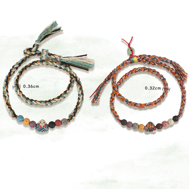 Buddha Stones Dragon Boat Festival Colorful Rope Lava Rock Fu Character Rice Dumplings Luck Braided Bracelet - image 15