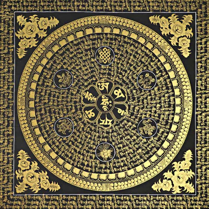 Buddha Stones Tibetan Thangka Painting Om Mani Padme Hum Scripture Handmade Decoration(Random Style) - image 8