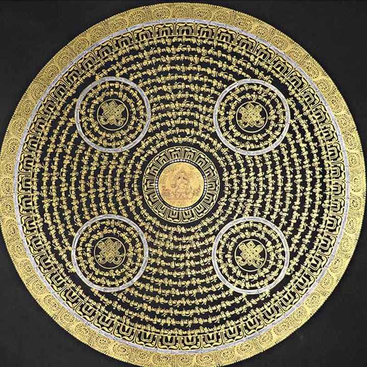 Buddha Stones Tibetan Thangka Painting Om Mani Padme Hum Scripture Handmade Decoration(Random Style) - image 13