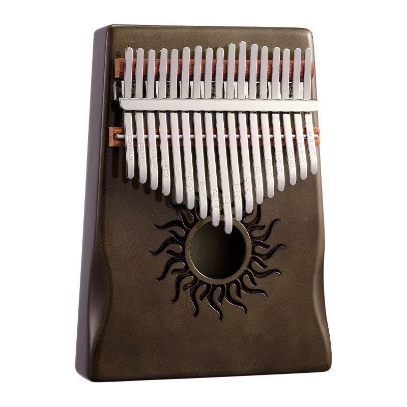 Buddha Stones Kalimba 17/21 Keys Thumb Piano Sun Pattern Maple Wood Beginners Portable Finger Piano - image 3