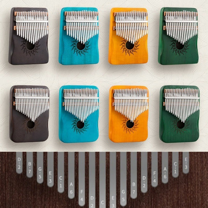 Buddha Stones Kalimba 17/21 Keys Thumb Piano Sun Pattern Maple Wood Beginners Portable Finger Piano - image 23
