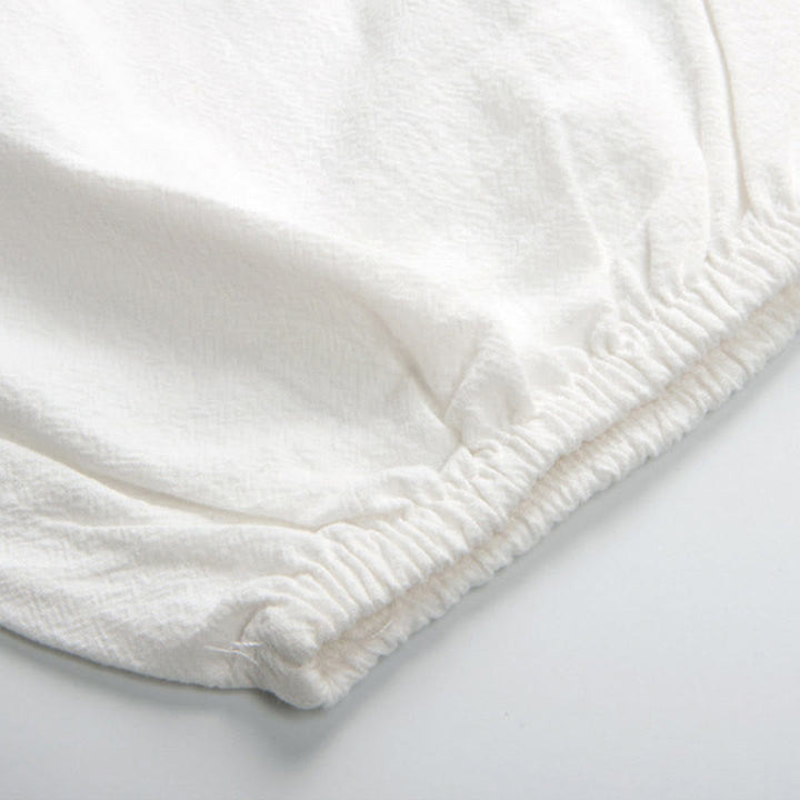 Buddha Stones Summer Solid Color Unisex Elastic Waist Tai Chi Qigong Practice Pants With Pockets - image 6