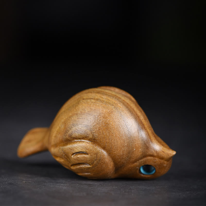 Buddha Stones Mini Magpie Bird Carved Positive Desk Decoration - image 3