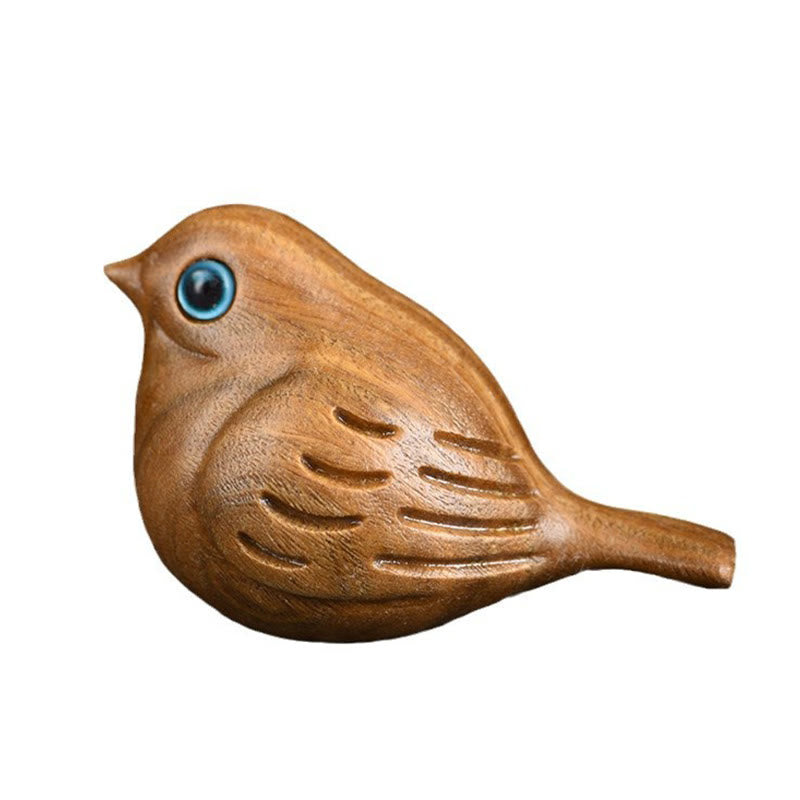 Buddha Stones Mini Magpie Bird Carved Positive Desk Decoration - image 4