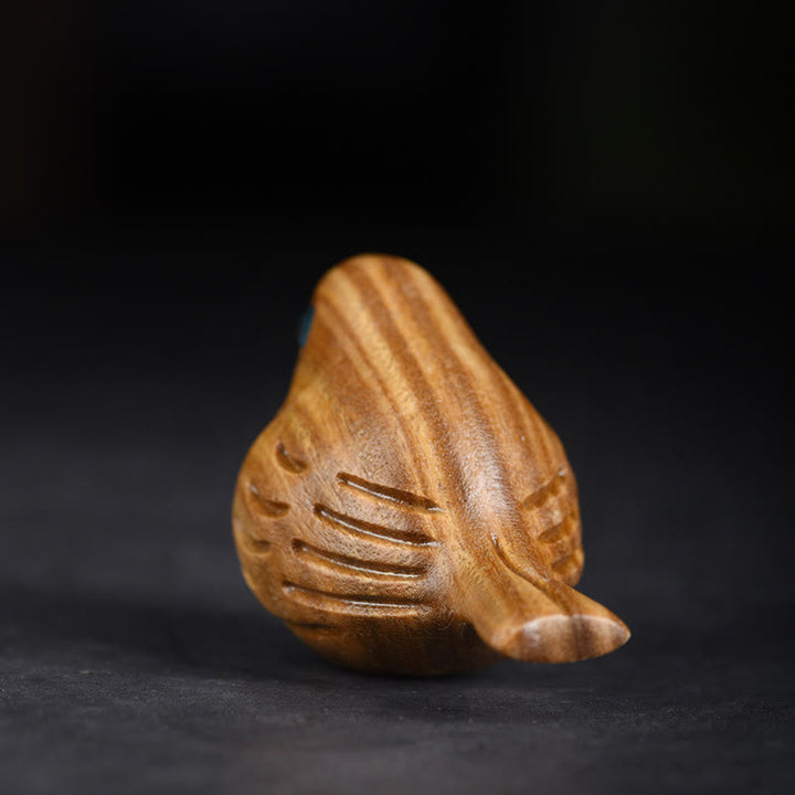 Buddha Stones Mini Magpie Bird Carved Positive Desk Decoration - image 2