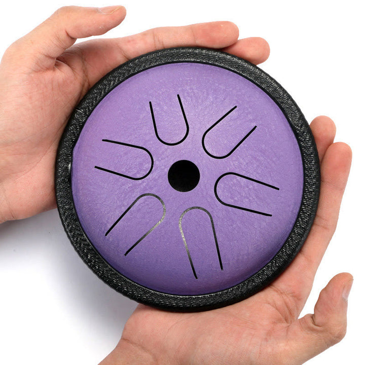 Buddha Stones Steel Tongue Drum Sound Healing Meditation Yoga Drum Kit 6 Note 5.5 Inch - Purple 5.5 IN - image 6