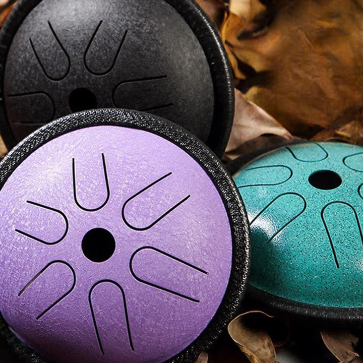 Buddha Stones Steel Tongue Drum Sound Healing Meditation Yoga Drum Kit 6 Note 5.5 Inch - image 18