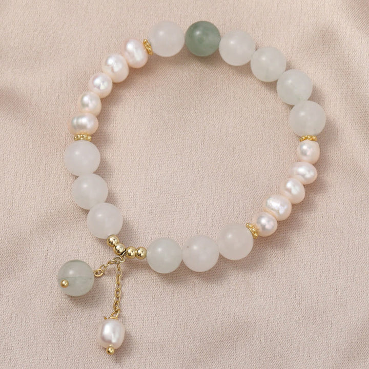 Buddha Stones Tianshan Jade Pearl Abundance Bracelet - image 2