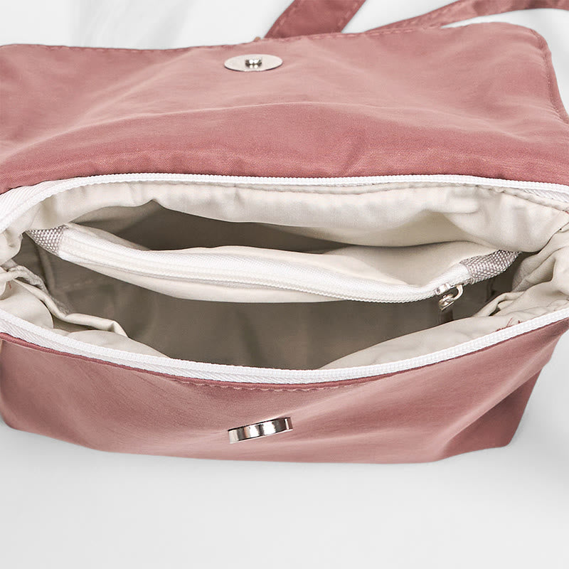 Buddha Stones Plain Brown Embroidered Plum Bossom Cotton Linen Crossbody Bag Shoulder Bag - image 5