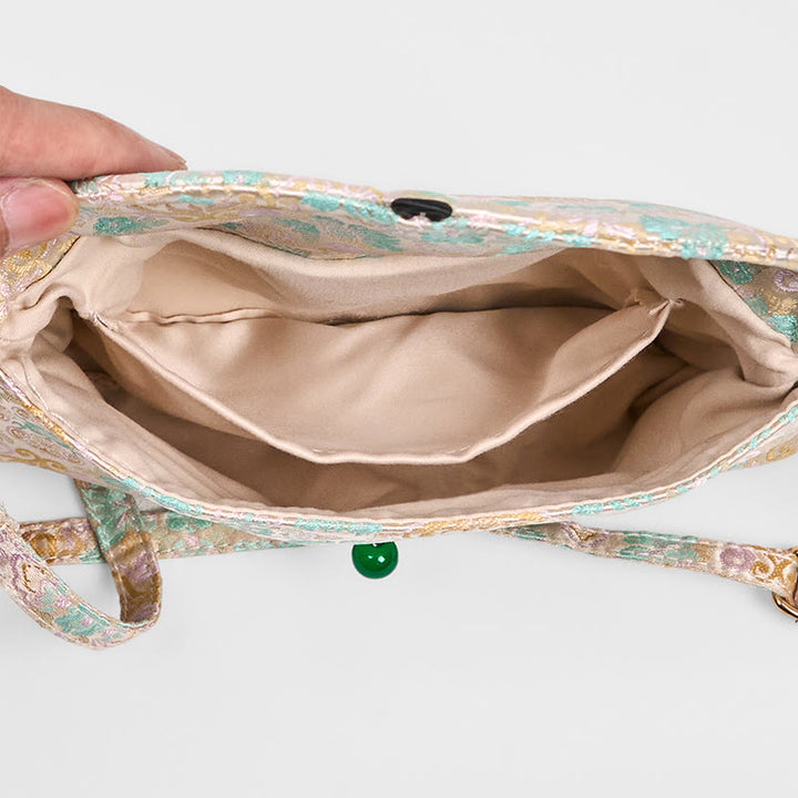 Buddha Stones Retro Flowers Pattern Polyester Cotton Embroidery Crossbody Bag Hangbags - image 10