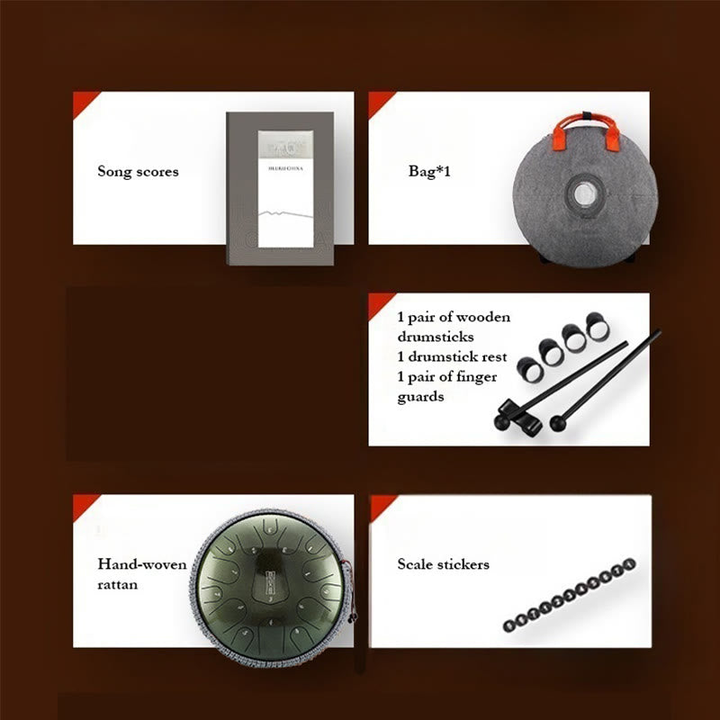 Buddha Stones Steel Tongue Drum Sound Healing Meditation Drum Kit 13 Note 12 Inch Percussion Instrument - image 3