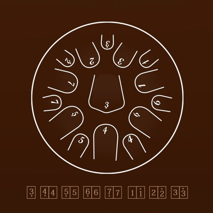 Buddha Stones Steel Tongue Drum Sound Healing Meditation Drum Kit 13 Note 12 Inch Percussion Instrument - image 13