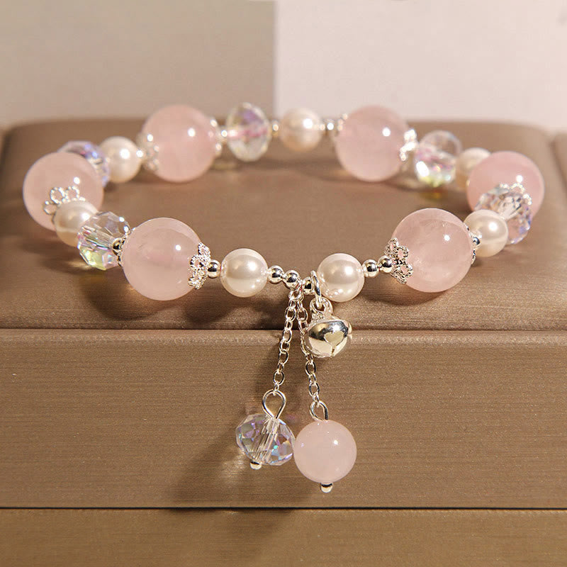 Buddha Stones Natural Pink Crystal Pearl Self-acceptance Bracelet - image 3