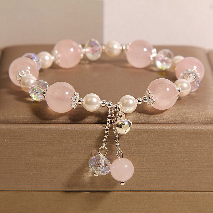 Buddha Stones Natural Pink Crystal Pearl Self-acceptance Bracelet - image 3